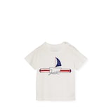 Baby printed cotton T-shirt in white | GUCCI® US
