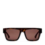 Square frame sunglasses in brown | GUCCI® CA