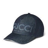 【GUCCI】グッチ デニム ベースボールキャップ ブルー GG denim baseball hat in blue and white | GUCCI® US