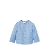 ジャケットその他 GUCCI Blue/white jacket with GG Shadow Cotton jacquard jacket with GG Shadow in blue and white