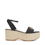 Women's espadrille with Horsebit in black Original GG canvas