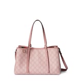 GG Emblem medium tote bag in light pink GG fabric | GUCCI® US
