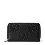 GG Jumbo travel document case in black jumbo GG leather | GUCCI® US
