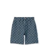 GUCCI 青色ショートパンツ ゴム付き グッチ 美品 アディダス ショートパンツ 3ライン 701367 メンズ SIZE