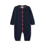GUCCI ネイビー ワンピース 80cm Baby cotton jersey one-piece with Web in dark blue | GUCCI® US
