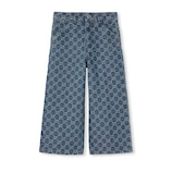 Children's GG denim pants in blue and ivory | GUCCI® US