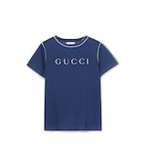 Children's printed cotton T-shirt in blue | GUCCI® US
