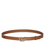 Gucci Belt Beige Brown Wide Brown Leather Belt With Double G Buckle | GUCCI® US main image 3