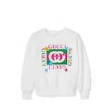 GUCCI Children⭐︎28極美品⭐︎グリッターさくらんぼ Children's cotton sweatshirt with print in white | GUCCI® US
