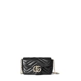 GG Marmont mini shoulder bag in black leather | GUCCI® US