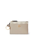 ★お洒落【GUCCI】GG MARMONTジッパーキーチェーン GG Marmont zip key pouch in beige leather, GG Supreme