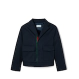Children's cotton jacket with Web in dark blue | GUCCI® US