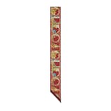 GUCCI リボン Printed silk twill ribbon in blue | GUCCI® US