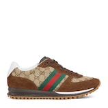 Men's Gucci Re-Motion sneaker in beige and dark brown GG