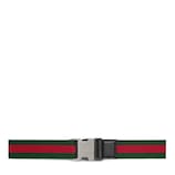 Luggage elastic Web band in green and red canvas | GUCCI® US