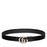 ダブルG スリムベルト ・ブラック レザー | GUCCI公式