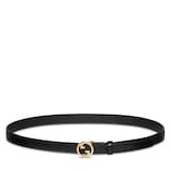 Gucci Blondie thin belt in black leather | GUCCI® US
