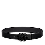 GG Marmont wide belt in black leather | GUCCI® US