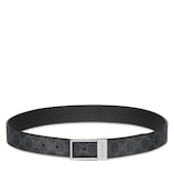 GG belt with rectangular buckle in black GG Supreme | GUCCI® US display picture 1