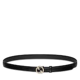 【未使用】グッチ スリム ベルト レディース ブロンディ 公式59,400円 グッチ ブロンディ〕スリムベルト ・ブラック レザー | GUCCI公式