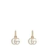 ダブルG クリスタル ピアス ・ゴールドトーン ブラス | GUCCI公式