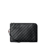 GGエンブレム〕ポーチ ・ブラック GGレザー | GUCCI公式