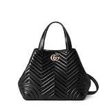 GGマーモント〕ミディアム トートバッグ ・ブラック レザー | GUCCI公式