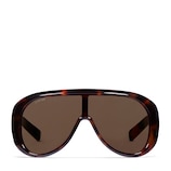 スクエアフレーム サングラス ・ダークブラウン トータスシェル