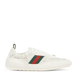 Women's Gucci Shift GG crystal sneaker in off white mesh | GUCCI® US