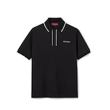 エンブロイダリー コットンピケ ポロTシャツ ・ブラック | GUCCI公式