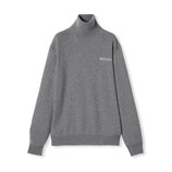 Cashmere turtleneck with intarsia in grey and white | GUCCI® US