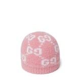 GG alpaca blend hat in pink and white | GUCCI® US