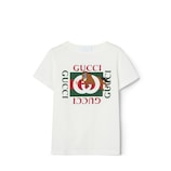 Children's cotton T-shirt with print in white | GUCCI® US