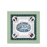 日本限定 ヒグチユウコ コットン ハンカチ ・ターコイズ＆アイボリー