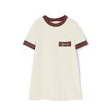 Children's cotton dress with Horsebit in white | GUCCI® US