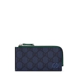 GG ジップカードケース グリーン トリム ・ダークブルー GGスプリーム 