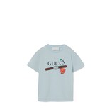 ベビー〕プリント コットン Tシャツ ・ブルー | GUCCI公式