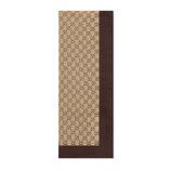 Printed silk chiffon stole in brown and light brown | GUCCI® US
