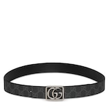 GUCCIベルト ダブルG リバーシブル ベルト ・ブラック GGスプリーム キャンバス