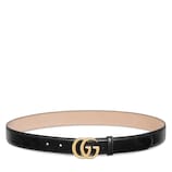gucci ベルト　女性用 GGエンブレム〕レザーベルト ・ブラック レザー | GUCCI公式