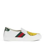 Children's Gucci Ace slip-on sneakers in white leather | GUCCI® US