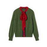 GUCCI 緑と白のストライプカーディガン GUCCI 緑と白のストライプカーディガン