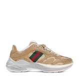 グッチ 2.0〕メンズ スニーカー ・ブラウン スエード＆GGキャンバス