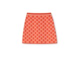GG fine cotton jacquard skirt in orange and ivory | GUCCI® US