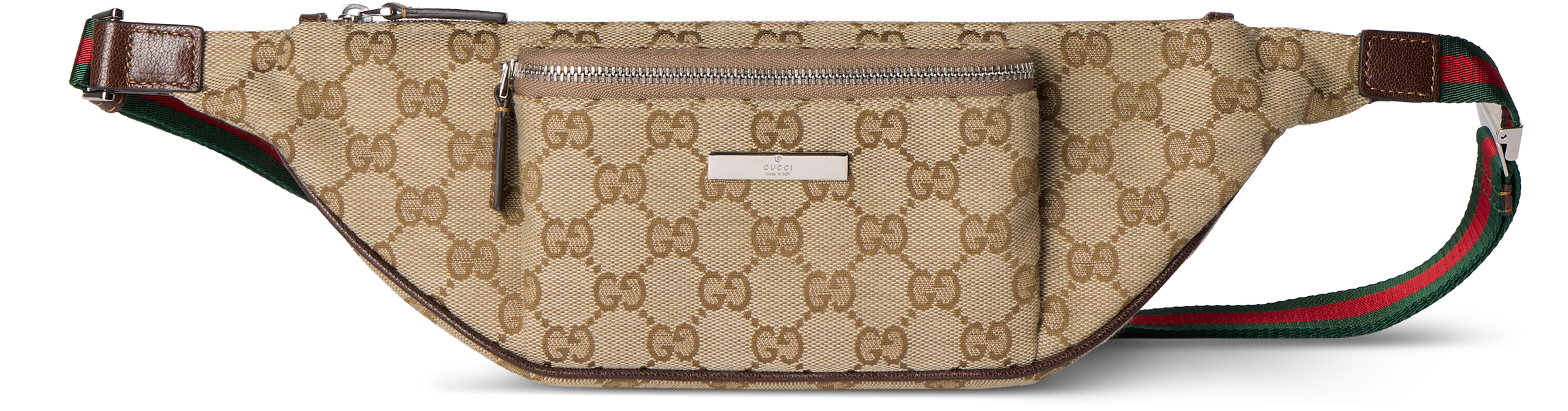 Flatpack small belt bag in sand and brown GG canvas | GUCCI® US