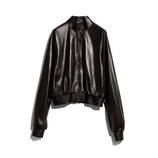 ソフトナッパレザー ボンバージャケット ・ダークブラウン | GUCCI公式