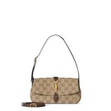 美品✨GUCCI グッチ　ショルダーバッグ　gg柄　キャンバンス　131236 グッチ ジャッキー〕スモール ショルダーバッグ ・サンド＆ブラウン GG