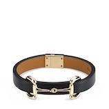 ホースビット付き レザー ブレスレット ・ブラックレザー | GUCCI公式