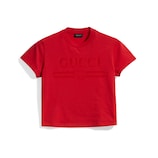 Cotton jersey T-shirt with print in red | GUCCI® US