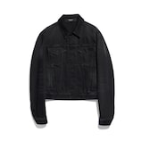 Washed cotton denim jacket in black | GUCCI® US